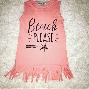 Girls beach fringe dress